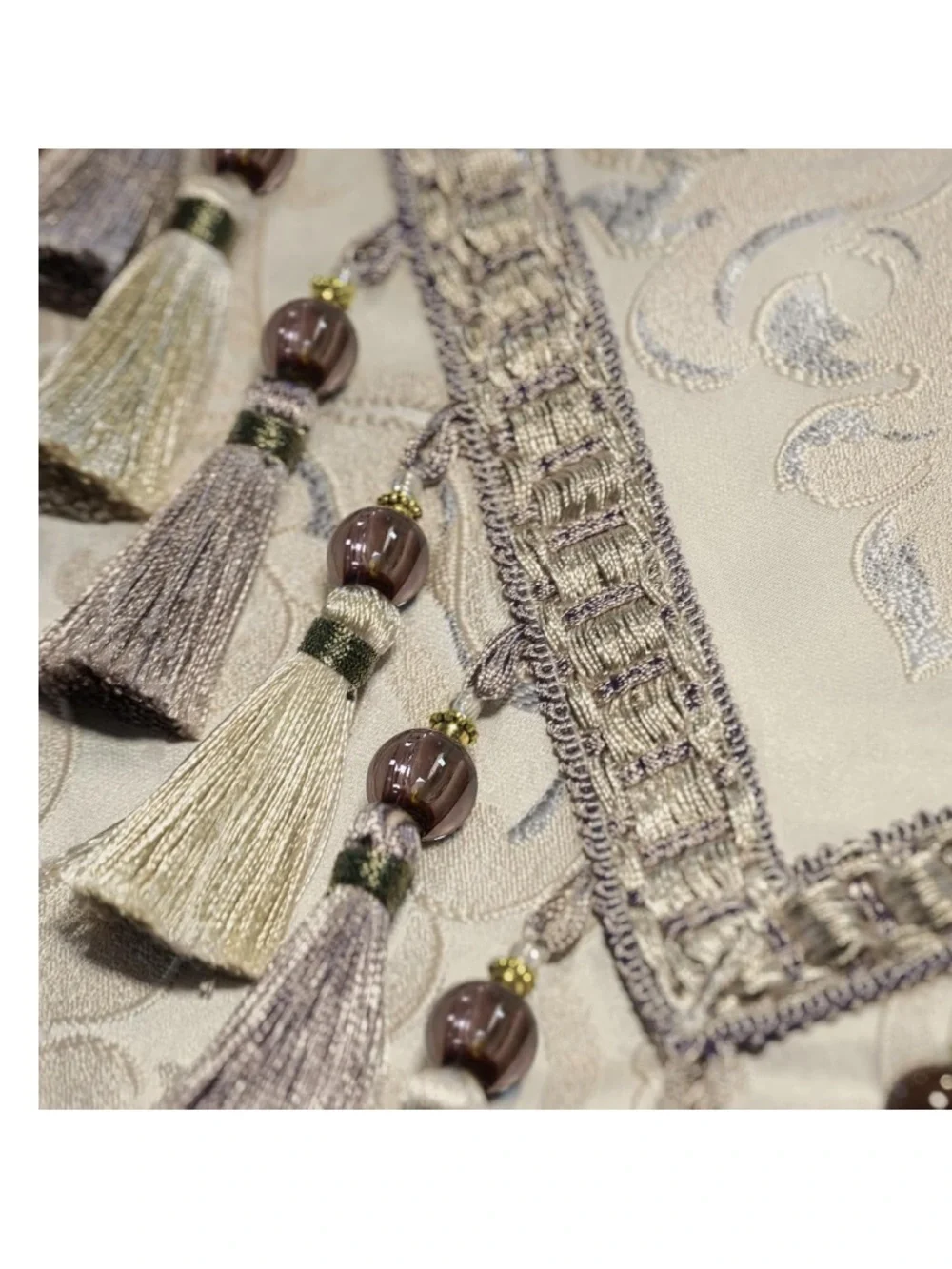 Loom and Mill Luxury Jacquard Table Runner 120” - LIGHT APRICOT